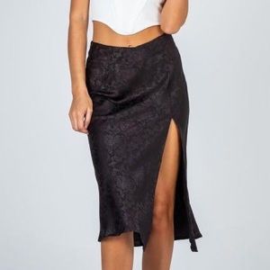 Princess Polly Zoey Midi Skirt Black